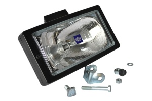 Far universal (H3, 12/24V, latime 242mm, inaltime 133mm, alb, plastic, negru)