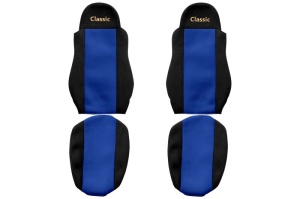 Huse scaun camion Classic albastru, material velur, serie CLASSIC) potrivit DAF XF 105; XF 95