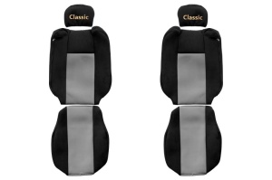 Huse scaun camion Classic (gri, material velur, serie CLASSIC, centura pasager asamblata in scaun tetiera reglabil) Renault Trucks T