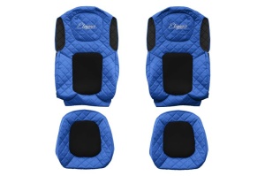 Huse scaun camion Elegance (albastru, material eco-piele / velur, serie ELEGANCE) potrivit FORD F-MAX