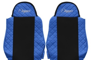 Huse scaun camion Elegance (albastru, material eco-piele / velur, serie ELEGANCE) potrivit MAN - Img 3