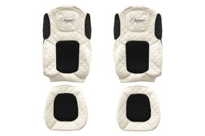 Huse scaun camion Elegance (bej, material eco-piele / velur, serie ELEGANCE) potrivit FORD F-MAX