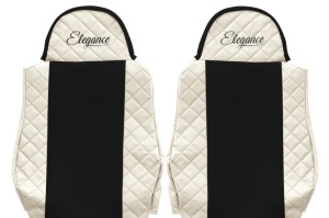 Huse scaun camion Elegance (bej, material eco-piele / velur, serie ELEGANCE) potrivit MAN - Img 3