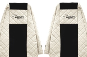 Huse scaun camion Elegance (bej, material eco-piele / velur, serie ELEGANCE) potrivit RENAULT MAGNUM - Img 3