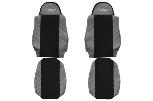 Huse scaun camion Elegance (gri, material eco-piele / velur, serie ELEGANCE) potrivit MAN