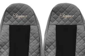 Huse scaun camion Elegance (gri, material eco-piele / velur, serie ELEGANCE, egrate) potrivit VOLVO - Img 3