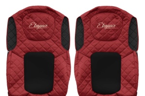 Huse scaun camion Elegance (rosu, material eco-piele / velur, serie ELEGANCE) potrivit FORD F-MAX - Img 3