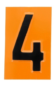 Semn avertizare 1 buc, ADR "4â€ placa numar avertizare