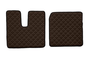Set covor podea camion potrivit MAN ECO-LEATHER, set 3 buc. (material - eco-piele, culoare - maro, cabina lata 250 cm) potrivit MAN TGA dupa 1999 - Img 2