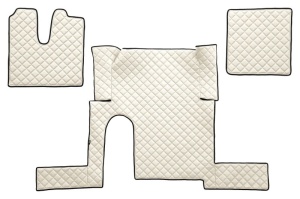 Set covor podea camion potrivit MAN un sertar, ECO-LEATHER, set 3 buc. (material - eco-piele, culoare - bej, pentru transmisie manuala) potrivit MAN TGX