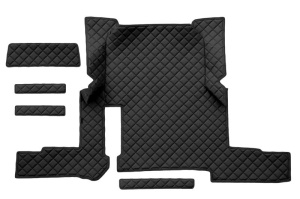 Set covor podea camion potrivit MAN un sertar, ECO-LEATHER, set 7 bucati (material - eco-piele, culoare - negru, transmisie automata) potrivit MAN TGX dupa 2019 - Img 3