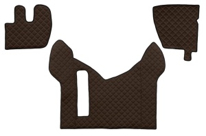 Set covor podea camion potrivit Renault ECO-LEATHER, set 3 buc. (material - eco-piele, culoare - maro) potrivit RENAULT TRUCKS PREMIUM 2 dupa 2005