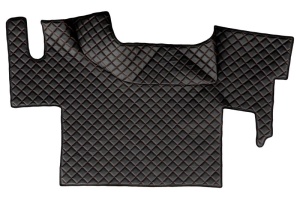 Set covor podea camion potrivit Renault podea plata, ECO-LEATHER, 1 bucata (material - eco-piele, culoare - negru/rosu) potrivit RENAULT TRUCKS T dupa 2013