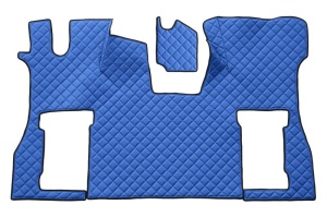 Set covor podea camion potrivit Scania scaun pneumatic pentru pasageri, ECO-LEATHER, 2 bucati (material - eco-piele, culoare - albastru) potrivit SCANIA L