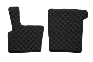 Set covorase podea camion potrivit DAF ECO-LEATHER, set 3 buc. (material - eco-piele, culoare - negru, transmisie automata) potrivit DAF 95 XF 1997-2012 - Img 2