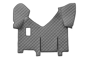 Set covorase podea camion potrivit Iveco versiune cu frigider, ECO-LEATHER, set 4 bucati (material - eco-piele, culoare - gri, pentru transmisie manuala) - Img 3