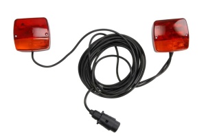 Stop lampa spate stanga/dreapta cu bulb deschis 12V, semnalizator, lampa stop, lumina parcare, fire 7m, cu a 7 pini soclu - Img 1