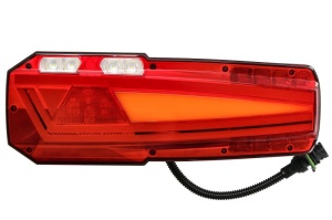 Stop spate Stanga MAVIC (LED, 12/24V, cu indicator, lampa anti-ceata, lampa mers inapoi, cu lumini frana, lumini parcare/pozitie, reflector, lungime cablu: 0,5m, conector: AMP 7PIN Bayonet)