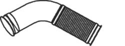Teava esapament (diametru:142mm, lungime:240mm) potrivit MAN TGX I; SCANIA P,G,R,T D2066LF36-DC16.22 dupa 2004
