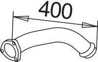 Teava esapament (lungime:420mm) potrivit MERCEDES