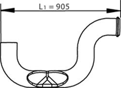 Teava esapament (lungime:870/905mm) potrivit RENAULT TRUCKS KERAX, MAGNUM, PREMIUM 2; VOLVO FH, FH12, FH16, FM, FM12, FM9 D12A340-DXi13 dupa 1993