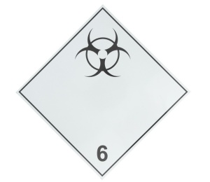 Autocolant sticker avertizare informare ADR 6,2 1 buc