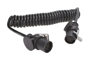 Cablu electric spiralat (lungime de lucru 4,5m, lungime maxima 5,2m, cu mufe, 15 numar pini, 24V; ADR)