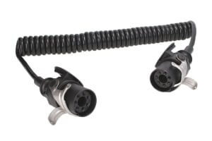 Cablu electric spiralat (lungime de lucru 4,5m, lungime maxima 5,2m, negru, 5 numar pini, ABS)