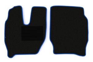 Covor podea camion potrivit IVECO, cabina ingusta ACTIVE TIME, cabina ingusta , sofer + pasager, velur, 2 bucati (material - velur, culoare - albastru) Iveco Stralis
