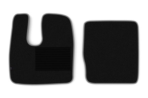 Covor podea camion potrivit MAN, cabina ingusta M, L, XL, LX, XLX, sofer + pasager, velur, 2 bucati (material - velur, culoare - gri) potrivit MAN TGA, TGL dupa 2000