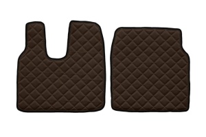 Covor podea camion potrivit MAN, cabina L, XL ECO-LEATHER, set 3 buc. (material - eco-piele, culoare - maro) potrivit MAN TGL I, TGM dupa 2016 - Img 2