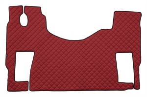 Covor podea camion potrivit MERCEDES, cu scaun pivotant pasager podea plata, ECO-LEATHER, 1 bucata (material - eco-piele, culoare - rosu) Acgros