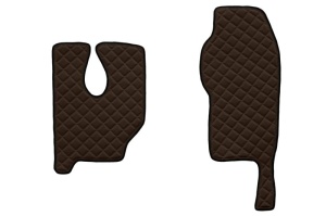 Covor podea camion potrivit MERCEDES, Scaun fix pentru pasager tunel inalt, ECO-LEATHER, set 3 buc. (material - eco-piele, culoare - maro) - Img 2