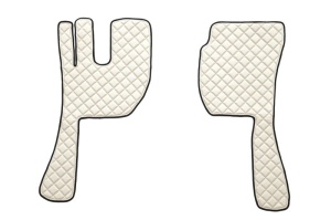 Covor podea camion potrivit VOLVO, fara compartiment in carcasa cutiei de viteze, ECO-LEATHER, set 3 buc. (material - eco-piele, culoare - gri) - Img 2