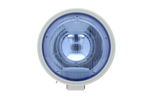 Far universala stanga/dreapta , H1, 12/24V, diametru 225mm, albastru plastic, negru, halogen,lumina pozitie LED