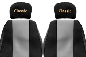 Huse scaun camion Classic (gri, material velur, serie CLASSIC, centura pasager asamblata in scaun tetiera reglabila) RENAULT TRUCKS Premium - Img 2