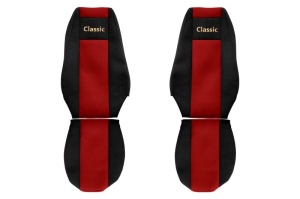 Huse scaun camion Classic (rosu, material velur, serie CLASSIC, centura pasager asamblata in scaun) Renault Trucks Premium