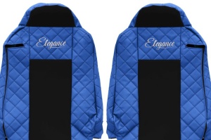 Huse scaun camion Elegance (albastru, material eco-piele / velur, serie ELEGANCE) potrivit IVECO - Img 3