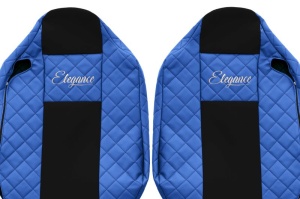 Huse scaun camion Elegance (albastru, material eco-piele / velur, serie ELEGANCE, tetiera integrata pentru pasageri; tetiera soferului integrata) potrivit RENAULT T - Img 3