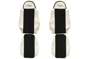 Huse scaun camion Elegance (bej, material eco-piele / velur, serie ELEGANCE) potrivit MAN