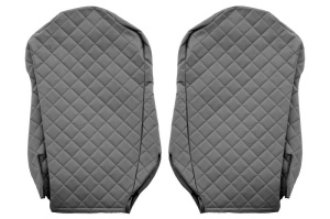 Huse scaun camion Elegance (gri, material eco-piele / velur, serie ELEGANCE, scaune standard) potrivit MERCEDES ACTROS MP4 - Img 2
