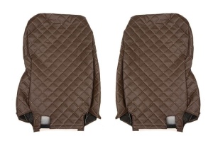 Huse scaun camion Elegance (maro/bej, material eco-piele / velur, serie ELEGANCE, Euro 6) potrivit DAF - Img 2