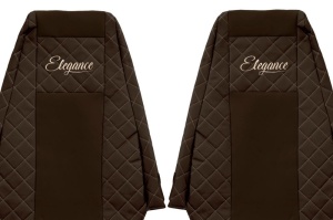 Huse scaun camion Elegance (maro, material eco-piele / velur, serie ELEGANCE) potrivit RENAULT PREMIUM - Img 3