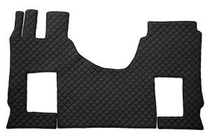 Set covor podea camion Mercedes Actros scaun pneumatic pentru pasageri, ECO-LEATHER, 1 bucata (material - eco-piele, culoare - negru, cabina lata 250 cm)