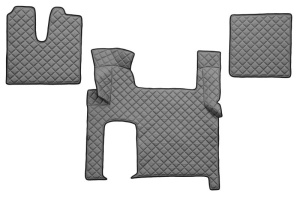 Set covor podea camion potrivit MAN ECO-LEATHER, set 3 buc. (material - eco-piele, culoare - gri, transmisie automata) potrivit MAN TGX