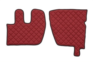 Set covor podea camion potrivit Renault ECO-LEATHER, set 3 buc. (material - eco-piele, culoare - rosu) potrivit RENAULT TRUCKS PREMIUM 2 dupa 2005 - Img 2