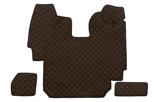 Set covor podea camion potrivit Scania ECO-LEATHER, set 5 buc (material - eco-piele, culoare - maro, transmisie automata) potrivit SCANIA P,G,R,T dupa 2004 - Img 3