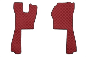 Set covor podea camion potrivit Scania ECO-LEATHER, set 5 buc (material - eco-piele, culoare - rosu, pentru transmisie manuala) potrivit SCANIA P,G,R dupa 2004 - Img 2