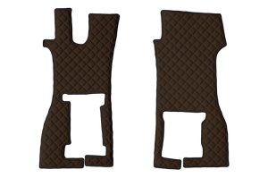 Set covor podea camion potrivit Scania scaun pasager convertibil, ECO-LEATHER, set 4 bucati (material - eco-piele, culoare - maro) potrivit SCANIA L,P,G dupa 2016 - Img 2