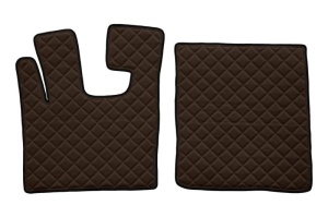 Set covorase podea camion potrivit DAF ECO-LEATHER, set 3 buc. (material - eco-piele, culoare - maro, transmisie automata) potrivit DAF XF 105, XF 106 dupa 2005 - Img 2